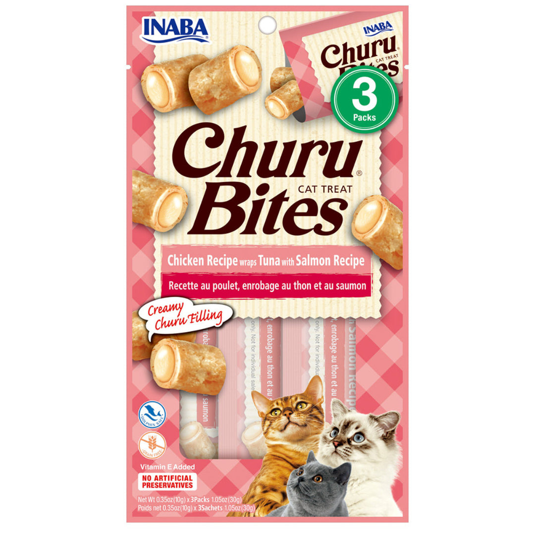 CHURU GATO BITES WRAPS POLLO, ATÚN Y SALMÓN