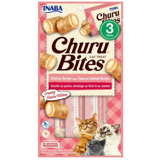 CHURU GATO BITES WRAPS POLLO, ATÚN Y SALMÓN