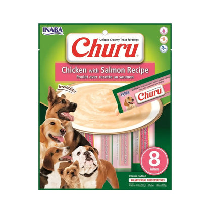CHURU PERRO SABOR POLLO Y SALMÓN 8 UNIT