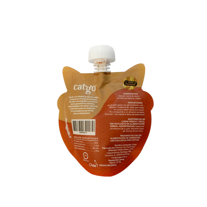 CATGO GATO COMPOTA TASTY SABOR SALMÓN 90GR