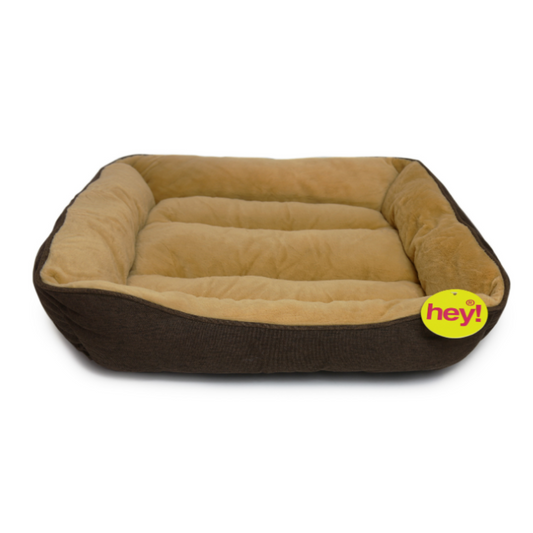HEY! CAMA CONFORT CAFÉ Y BEIGE