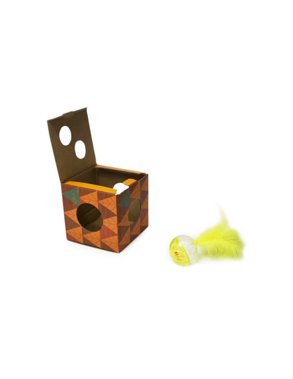 HEY! CUBO CON PELOTA INTERACTIVA PARA GATOS