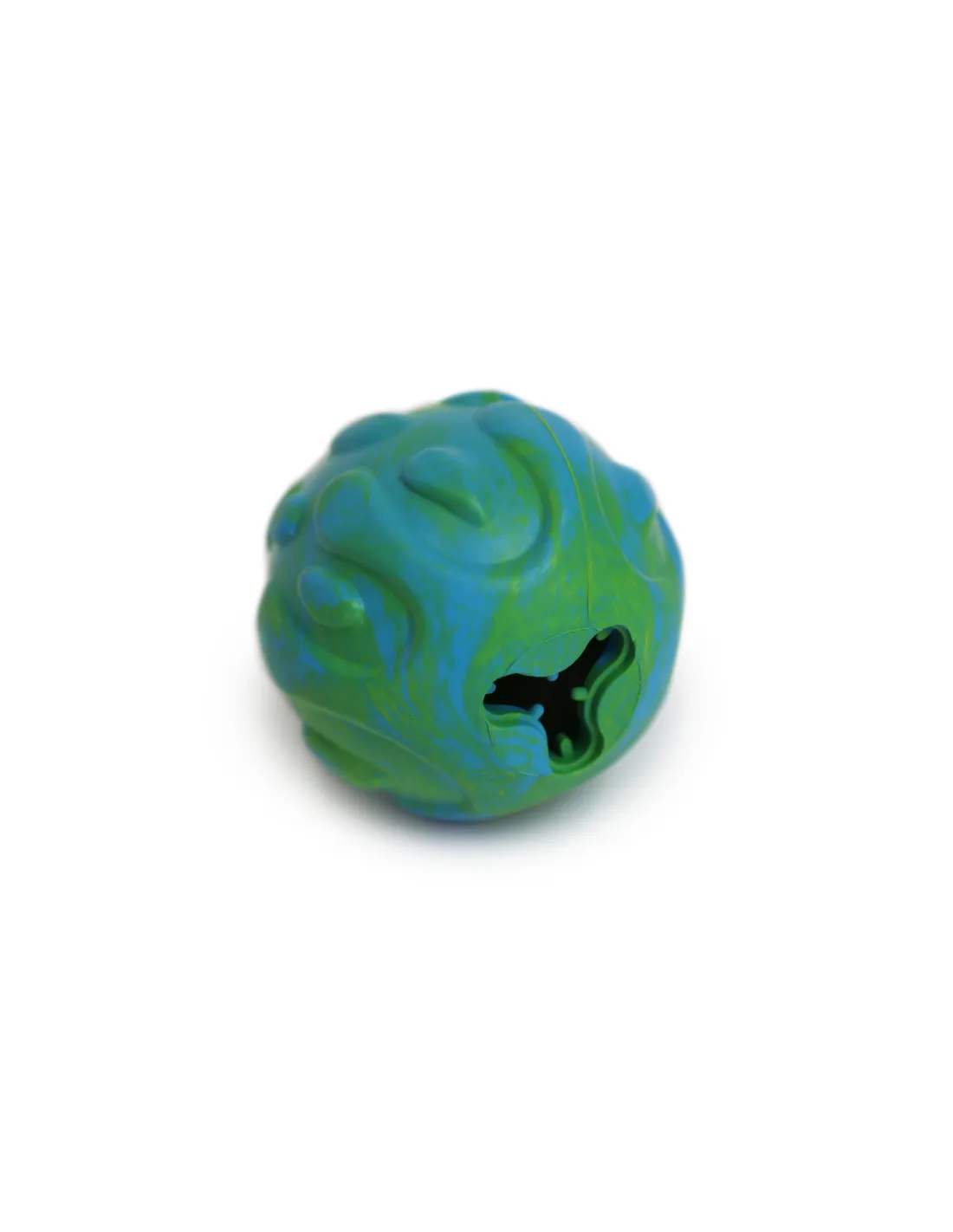 HEY! PELOTA GOMA CELESTE Y VERDE PARA SNACK