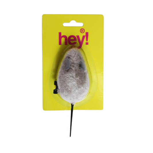 HEY! RATÓN GRIS CON CUERDA PARA GATO