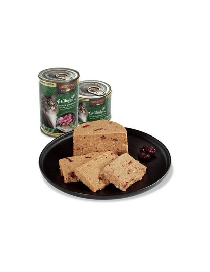 LEONARDO GATO LATA SUPERIOR SELECTION PAVO, TRUCHA Y ARÁNDONOS 400 GR