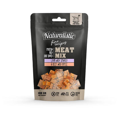 NATURALISTIC PERRO FINE RECIPE MEATMIX LAMB W/SPINACH & BEEF W/APPLE 100 GR