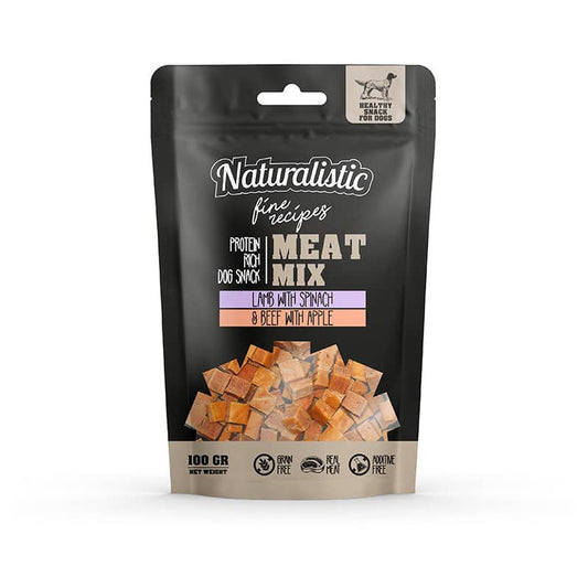NATURALISTIC PERRO FINE RECIPE MEATMIX LAMB W/SPINACH & BEEF W/APPLE 100 GR