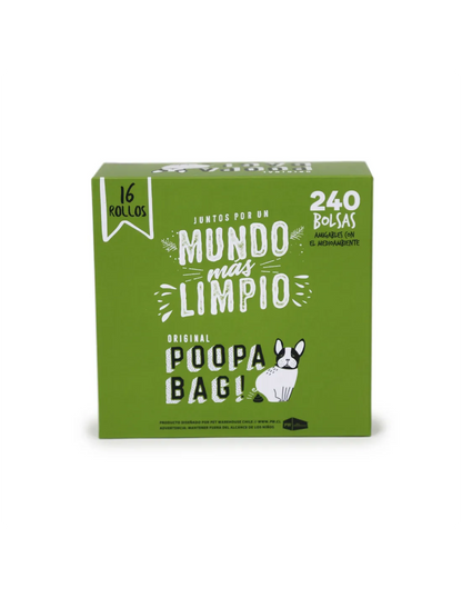 POOPA BAG! PACK 16 ROLLOS DE 15 BOLSAS