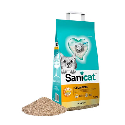 SANICAT CLUMPING FRAGANCE FREE, 12 KG