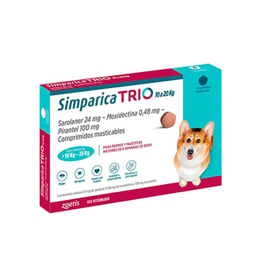 SIMPARICA TRIO 40 MG - 10,1 A 20 KG