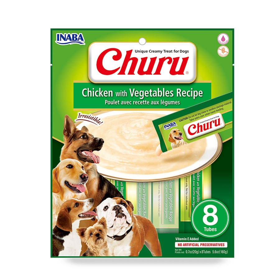 CHURU PERRO SABOR POLLO Y VEGETALES 8 UNIT