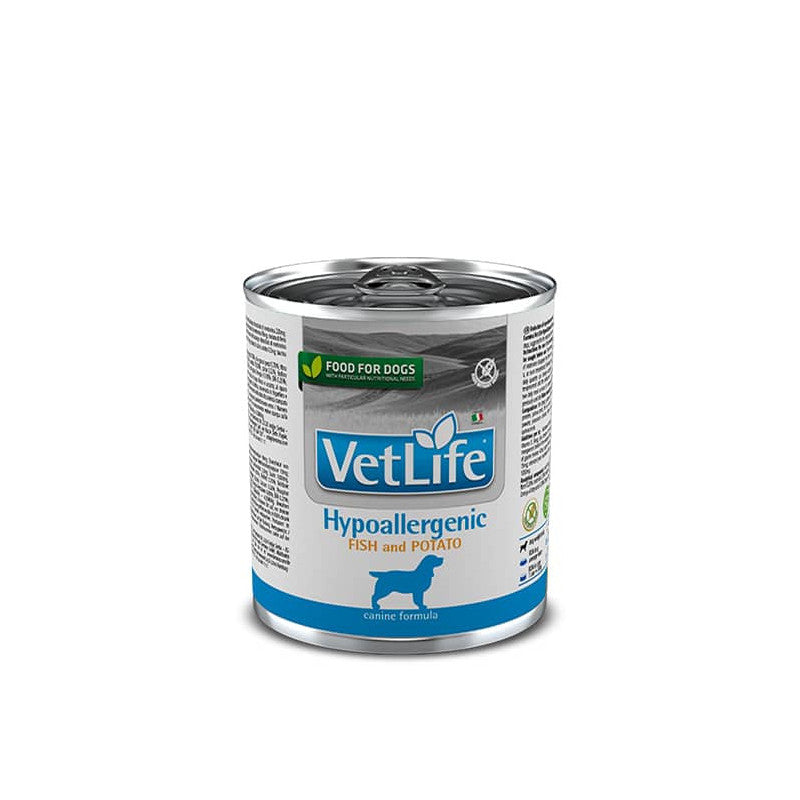 VET LIFE WF DOG HYPOALLERGENIC FISH & POTATO LATA