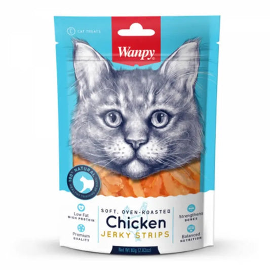WANPY SNACK JERKY CAT CHICKEN – 80 GR